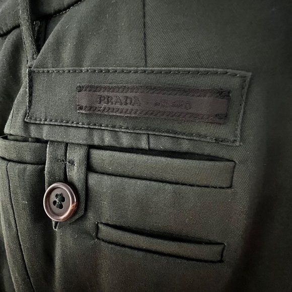 Prada Wide Leg Pants Forest Green size 40 US 4 Women 30 in Waist Trouser Dark - Picture 6 of 8